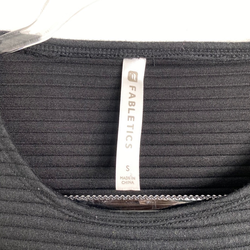 Fabletics Black Ribbed Long Sleeve Sweatshirt Top… - image 4